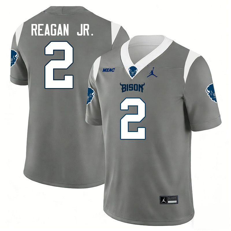 Howard Bison #2 Anthony Reagan Jr. College Football Jerseys,Uniforms Stitched-Grey